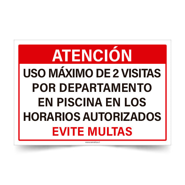 Atención Uso Máximo de 2 visitas por depto