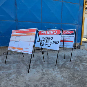 Atril tipo caballete Señalética Minera Industrial