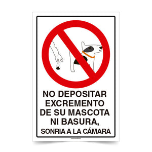 No Depositar Excremento de su Mascota ni Basura