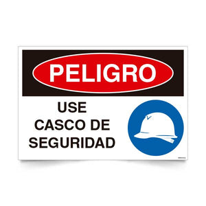 Peligro Use Casco de Seguridad