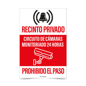Recinto Privado Prohibido el Paso Circuito de Camaras