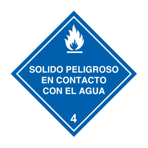 Rombo Solido Peligroso en Contacto con el Agua