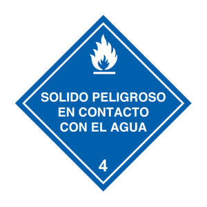 Rombo Solido Peligroso en Contacto con el Agua