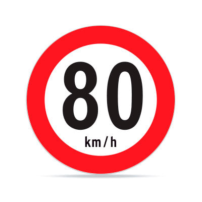 Velocidad Máxima 80km RR-1