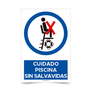 Cuidado Piscina Sin Salvavidas
