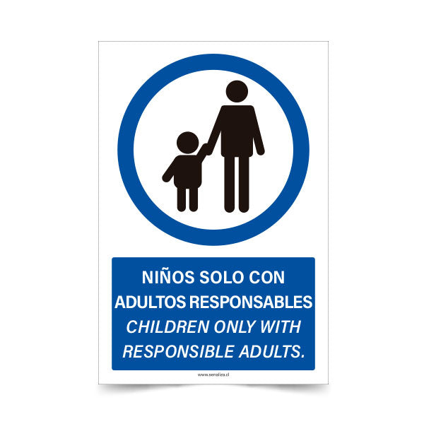 Niños Solo Con Adultos Responsables Esp-Ing