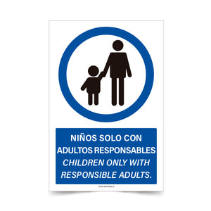 Niños Solo Con Adultos Responsables Esp-Ing