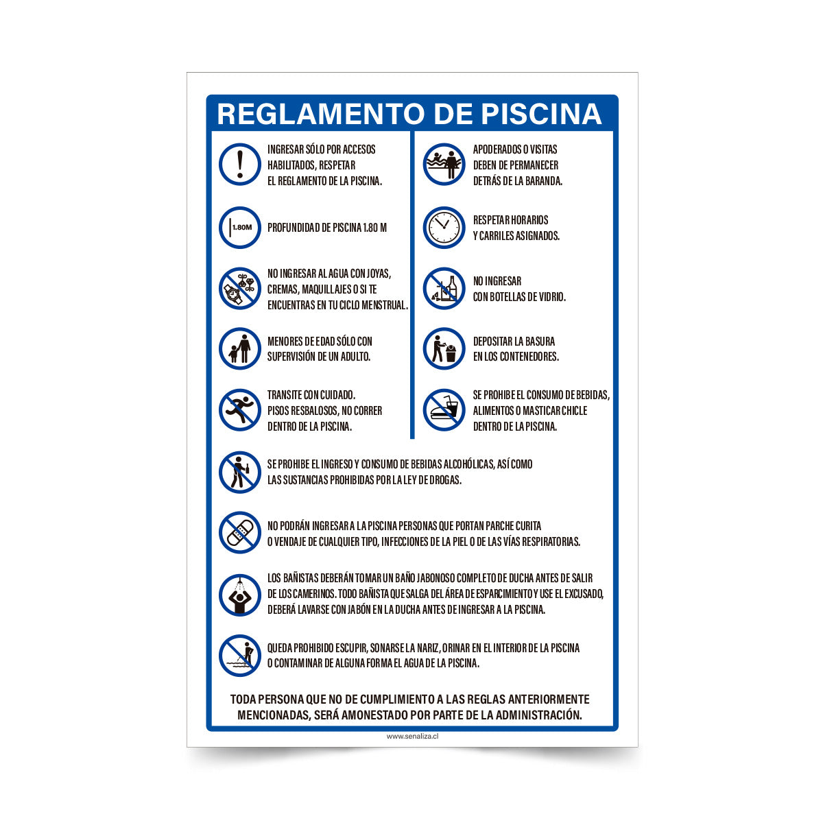 Reglamento de Piscina