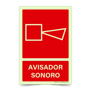 Avisador Sonoro Fotoluminiscente