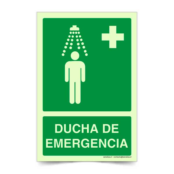 Ducha de Emergencia Fotoluminiscente