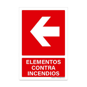 Elementos contra Incendios Flecha Izquierda