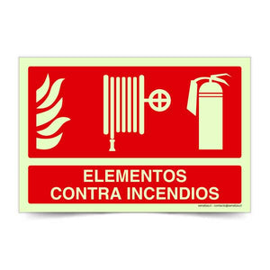 Elementos contra incendios Fotoluminiscente