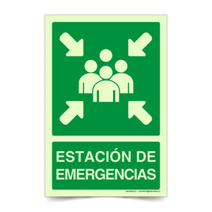 Estación de Emergencias Fotoluminiscente