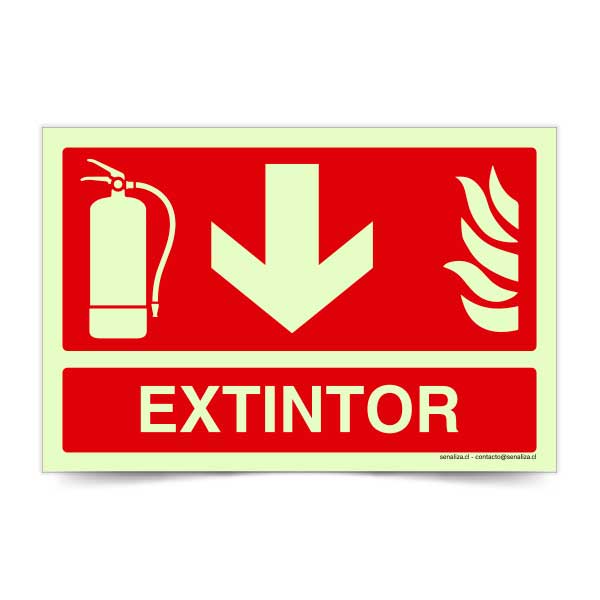 Extintor Aqui Fotoluminiscente