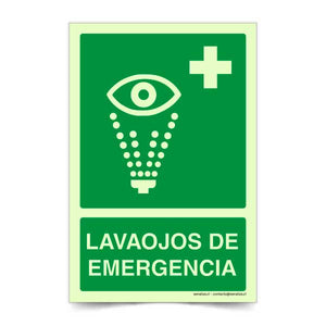 Lavaojos de Emergencia Fotoluminiscente