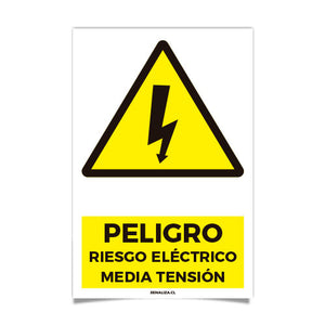 Peligro Riesgo Eléctrico Media Tensión