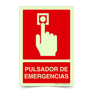 Pulsador de Emergencias Fotoluminiscente