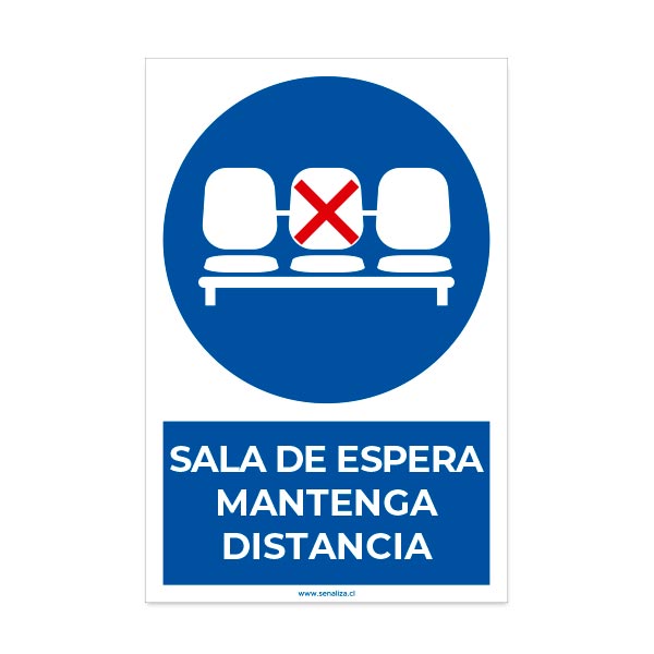 Sala de Espera Mantenga Distancia