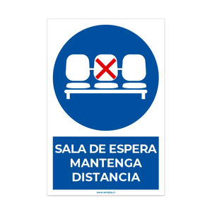 Sala de Espera Mantenga Distancia