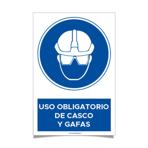 Uso Obligatorio de Casco y Gafas