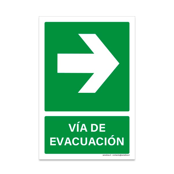 Vía de Evacuación Flecha Derecha