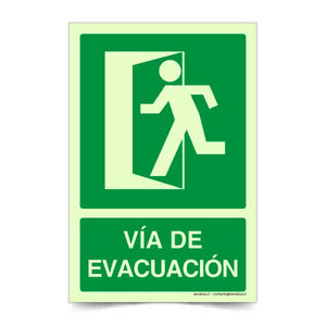 Vía de Evacuación Izquierda Fotoluminiscente