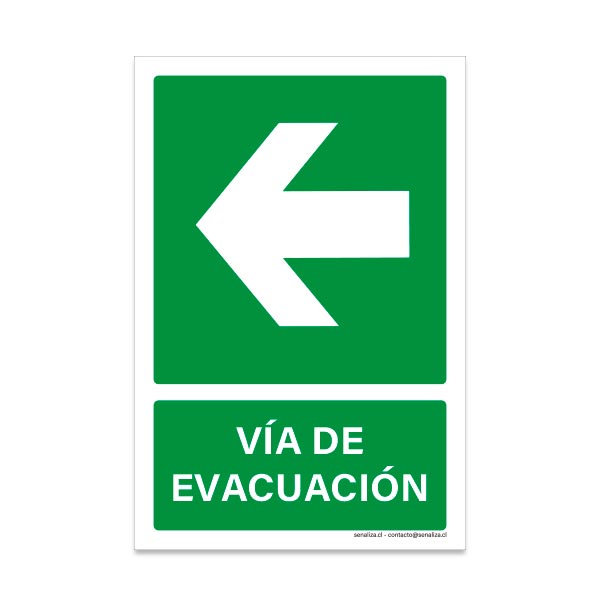 Vía de Evacuación Flecha Izquierda